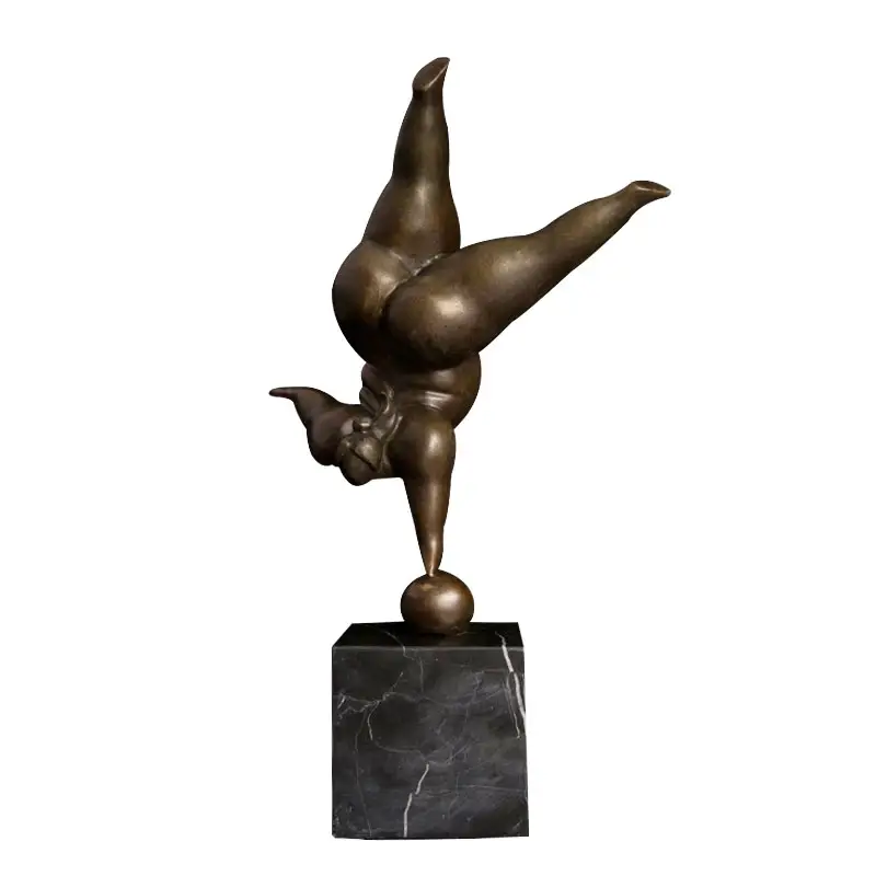Indoor crafts decoration Bronze statue of a fat nude woman by Fernando Botero