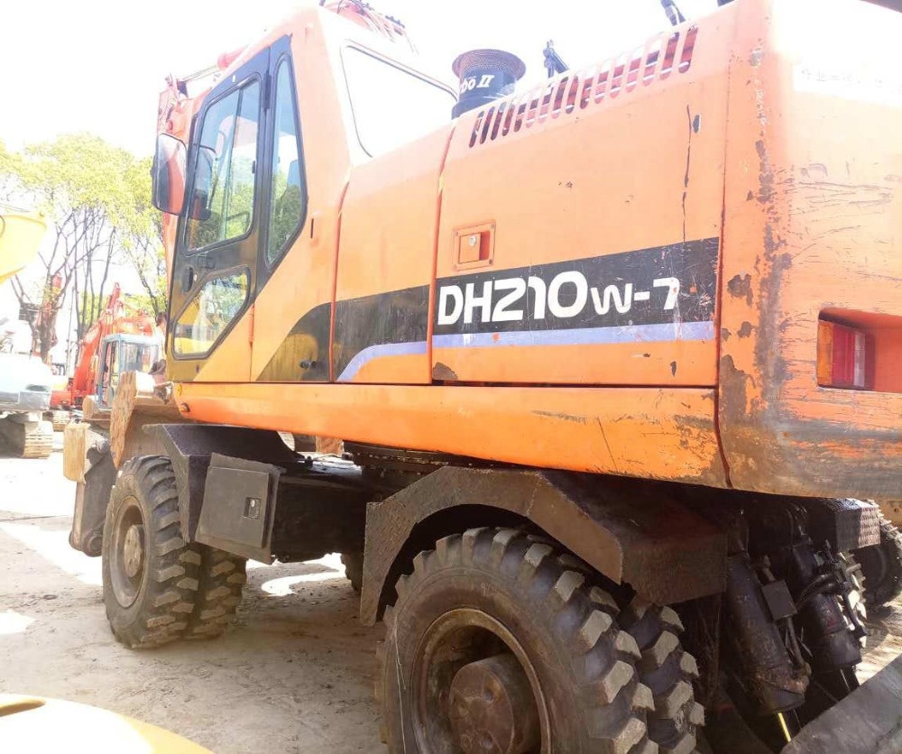 Б/у Doosan DH210W-7 колесный экскаватор-погрузчик для продажи, б/у Doosan колесный экскаватор DH210W-7
