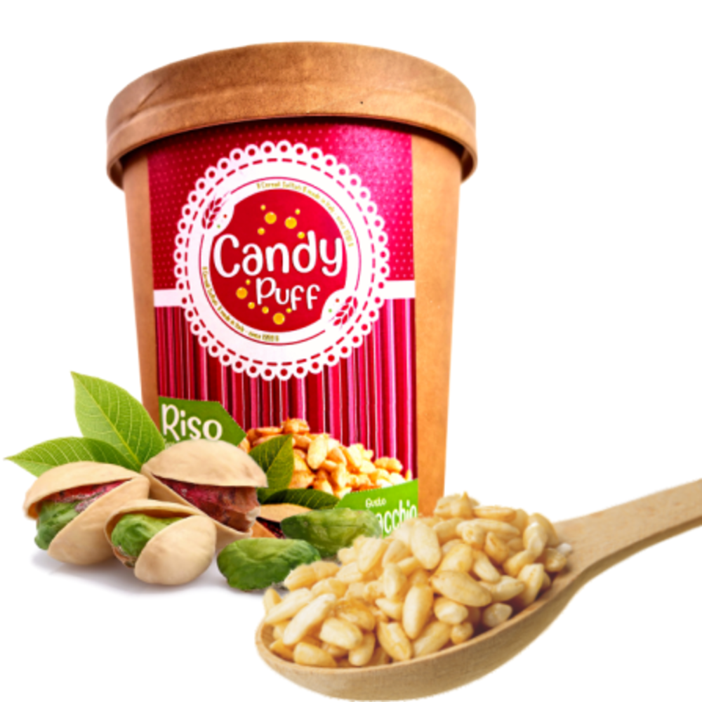 Candypuff фисташковых орехов со вкусовыми добавками воздушный рис