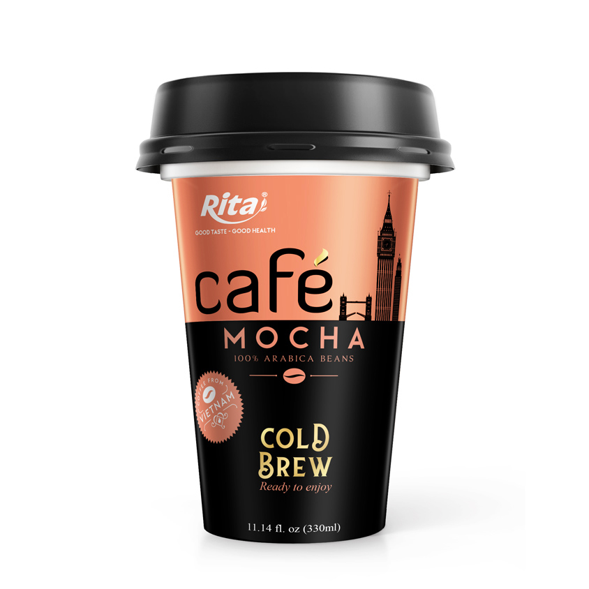 330ml PP Cup Premium Quality Mocha Coffee Drink