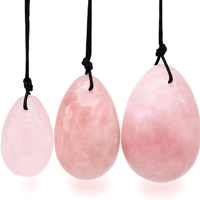Оптовая продажа, логотип, розовый кварц, сертифицированный Gia, Просверленный, 3 размера, настоящий нефрит, иони, яйца для женщин, вагинальные упражнения