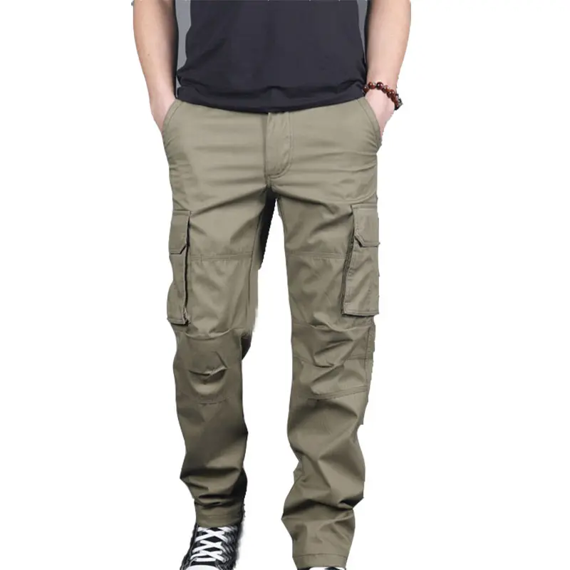 Factory Hot Sales Wholesale Mens Cargo Pants with Side Pockets Casual Fit.