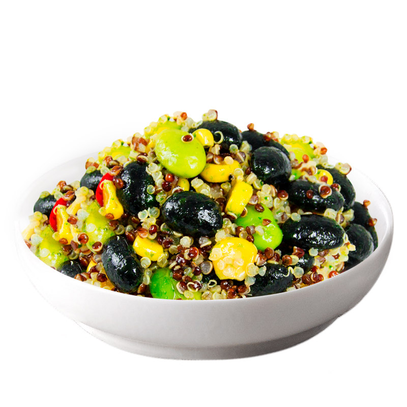 Chinese frozen foods exporter quinoa edamame with black soybean and corn