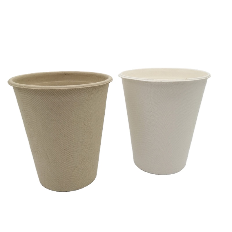 100% Biodegradable/Compostable/Disposable Sugarcane 9oz Coffee Cup