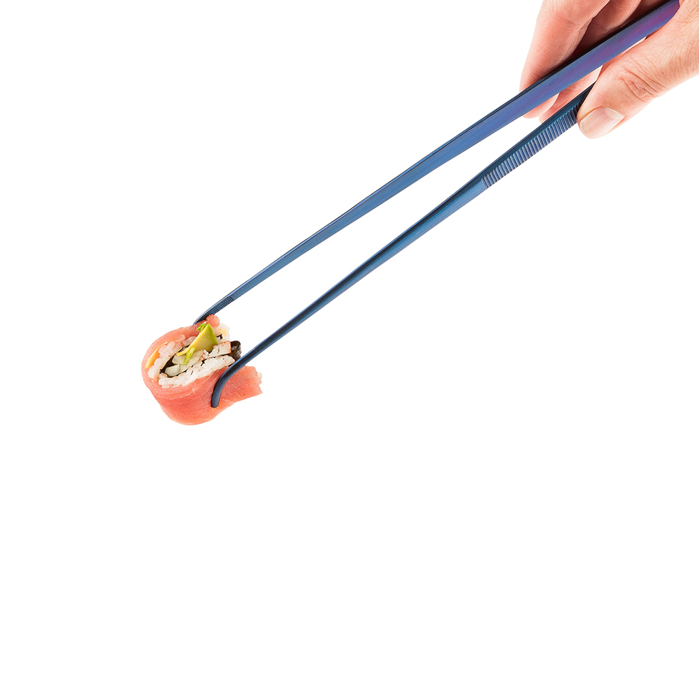 Пинцет с длинным косым носом Perfect Point Titanium Blue из нержавеющей стали-11 3/4x3/4x1/2 дюйма-1 коробка