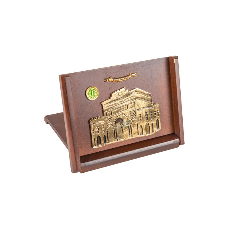 Metal Casting Plaque With Custom Logo With Wooden Case Box