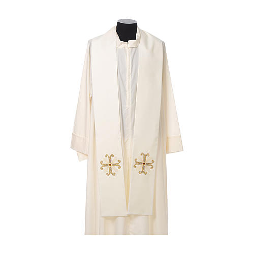 Best Quality Fabric Priest Stoles With Embroidery Church Wear / Customized Color White Priest Stoles