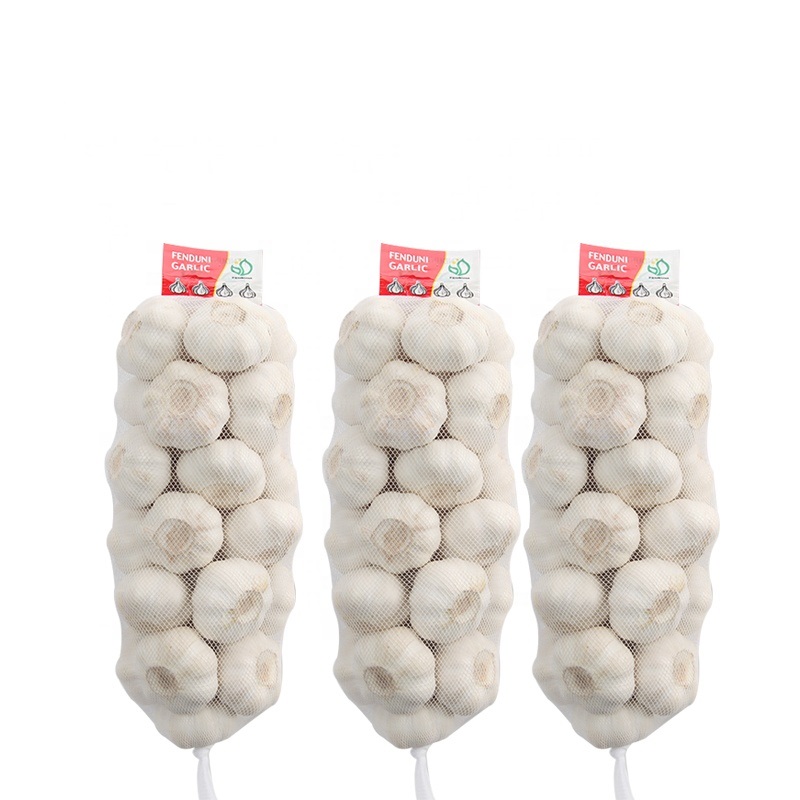 Fresh Garlic in Mesh Bags.