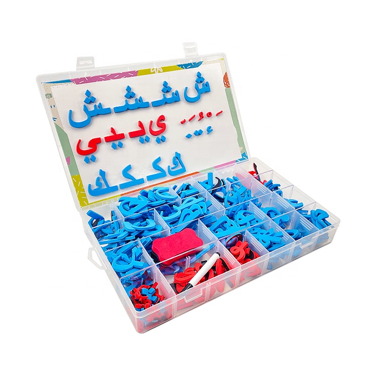 Educational Magnetic Letters для Children, EVA Foam Fridge Magnet, Arabic Alphabet с Slate Board