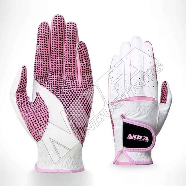 New hot sale high quality unique sheep skin professional all weather Outdoor Sports 1 Pair Golf Gloves Womens Sheepskin Gloves