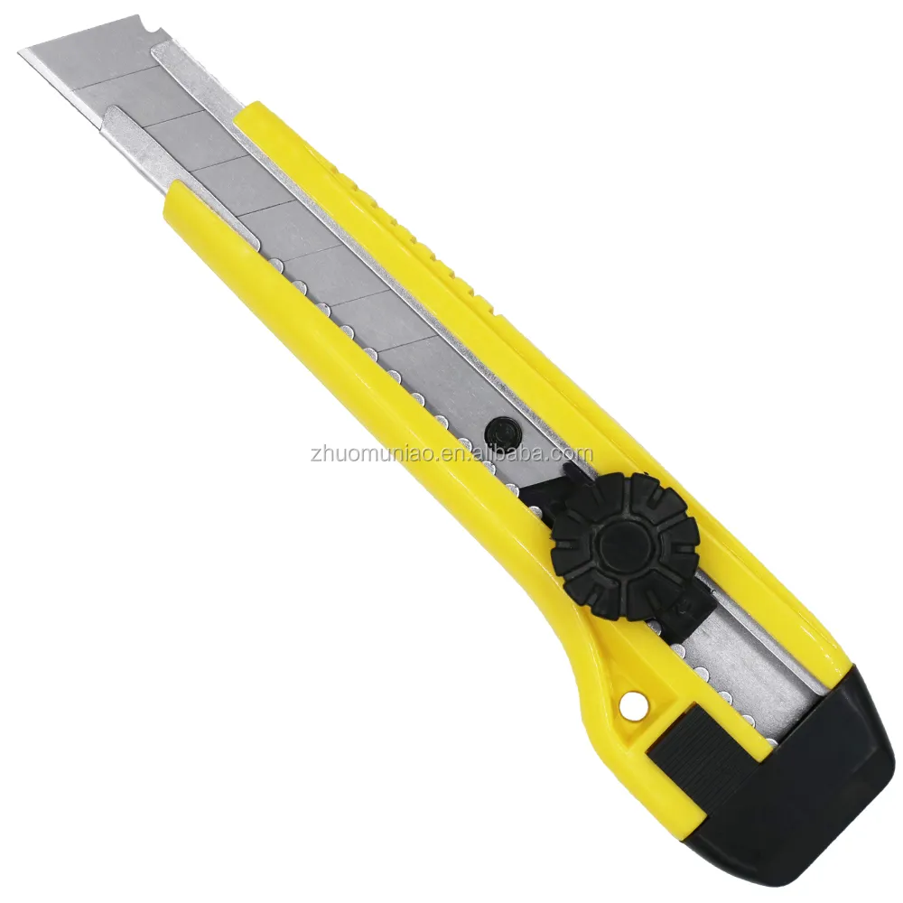 Factory Sells Directly 18mm Sliding Blade Plastic Cutter Knife Lockable Rotary Pusher