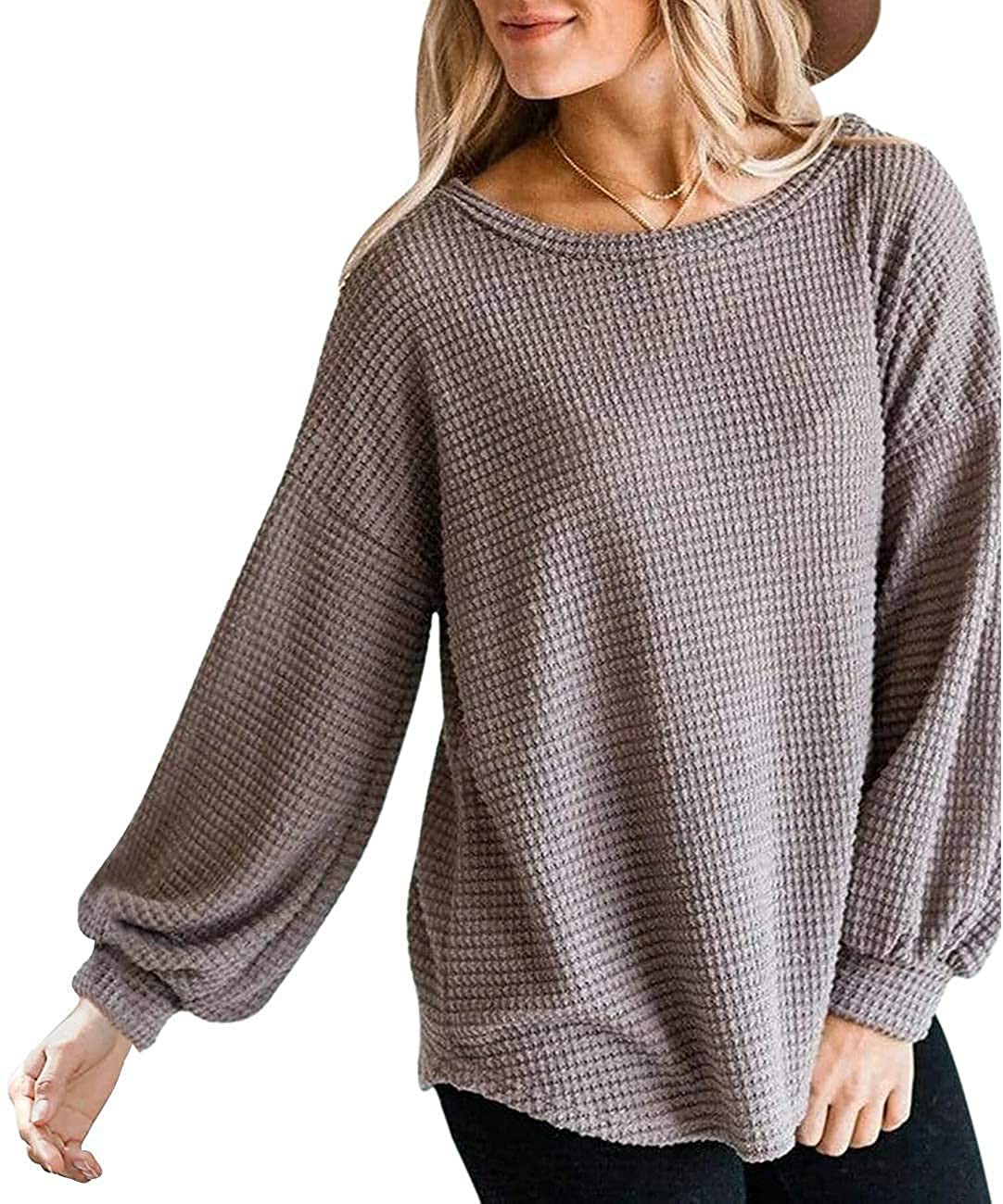 Casual Crew Neck Long Sleeve Plain Drop Shoulder Loose lose Deep neck Oversized Sweatshirt