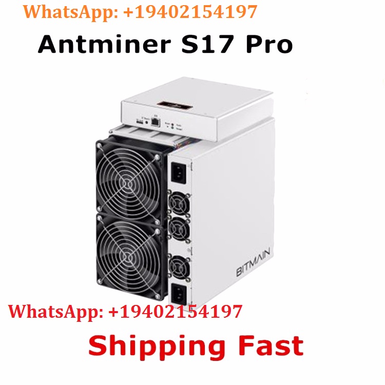 New Bitmain Antminer S17 Pro T17 53TH/s 56TH/s bitcoin Mining Asic Miner with PSU 50TH/s