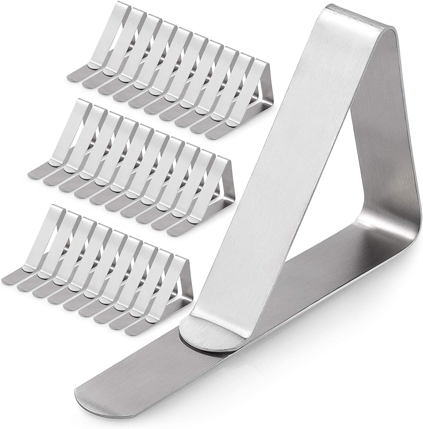 30 Pack Flexible Stainless Steel Tablecloth Clips