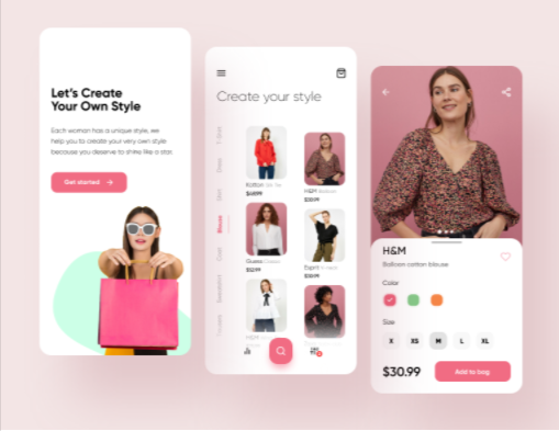 Online Fashion Shop Ecommerce App design & Development | E-Fashion Shop Android App Design