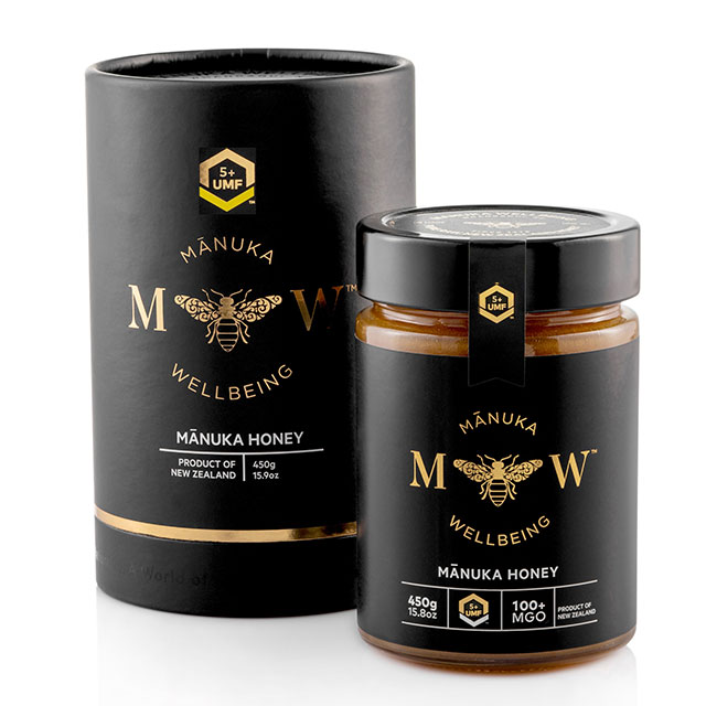 Manukawelless-premium 100% мед мануки из Новой Зеландии, сертифицированный UMF 5 + / MGO 100 + 450 граммов