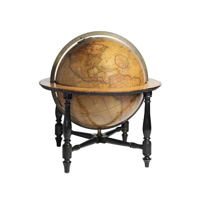 World Map Globe with Metal Stand