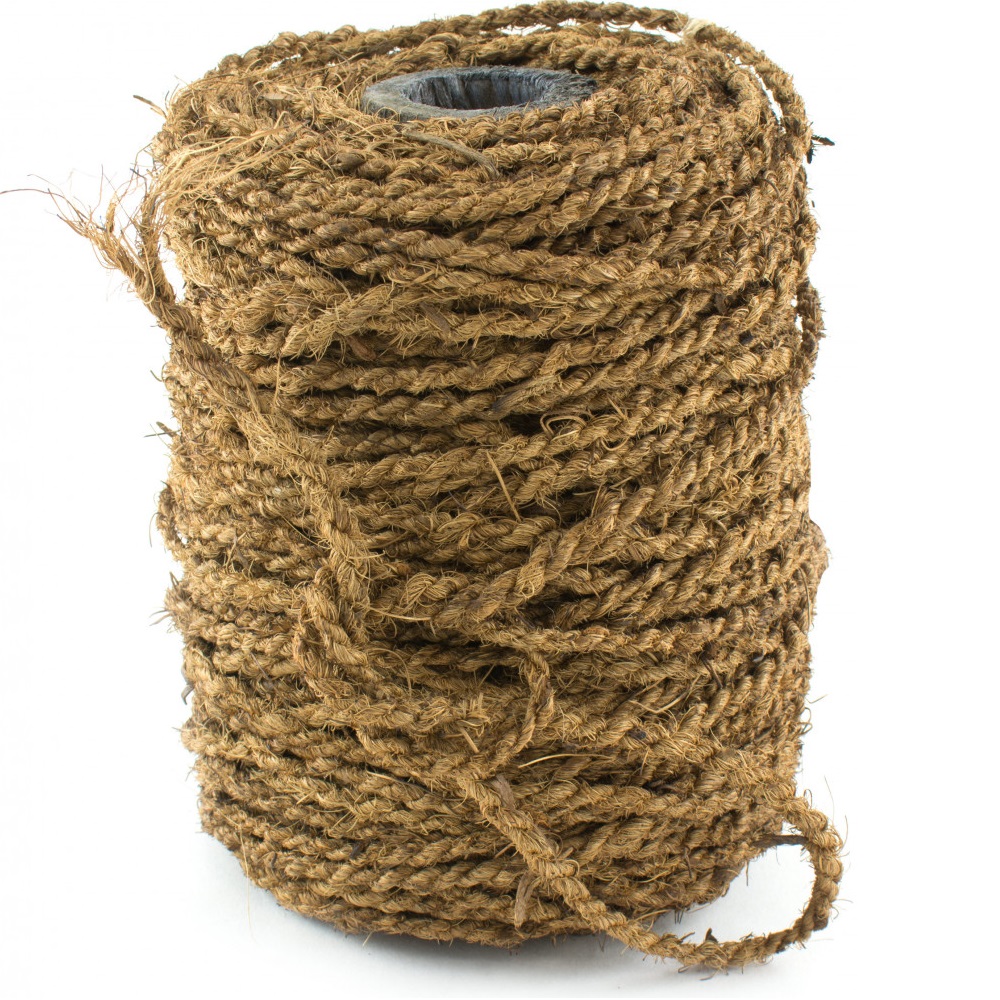 Кокосовое волокно COCO натуральные витые канаты 2PLY 4PLY диаметр 16-18 мм