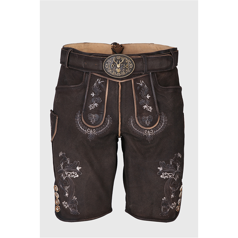 German Bavarian Oktoberfest Traditional Lederhosen Short