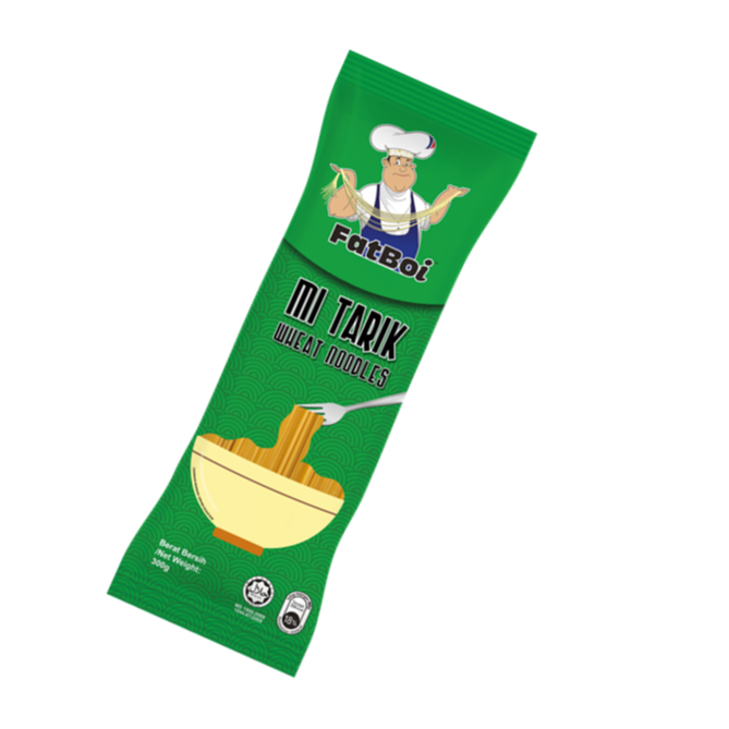 Горячая Распродажа, Малайзия, высокое качество, лапша FATBOI 300 г-пшеница, Halal сертификат для супа, лапша, жареная лапша, жевательная мягкая пружина