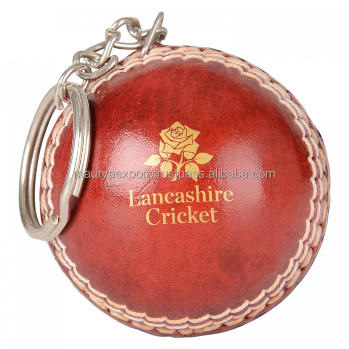 Mini Cricket Leather ball keychain / Custom logo Mini cricket ball keychain