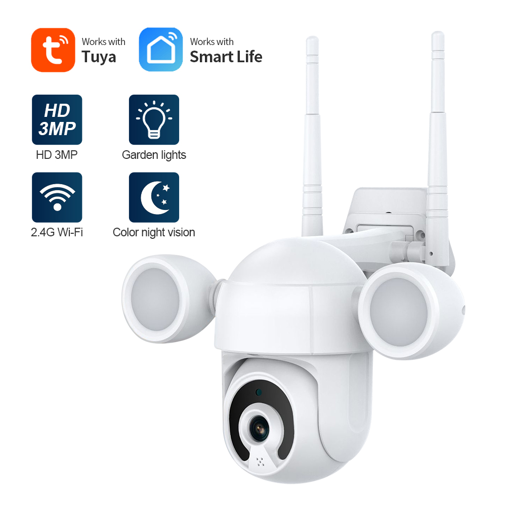 Sectec HD 3MP Wifi наружная Водонепроницаемая Wifi IP-камера CCTV камеры системы видеонаблюдения CCTV прожектор PTZ-камера