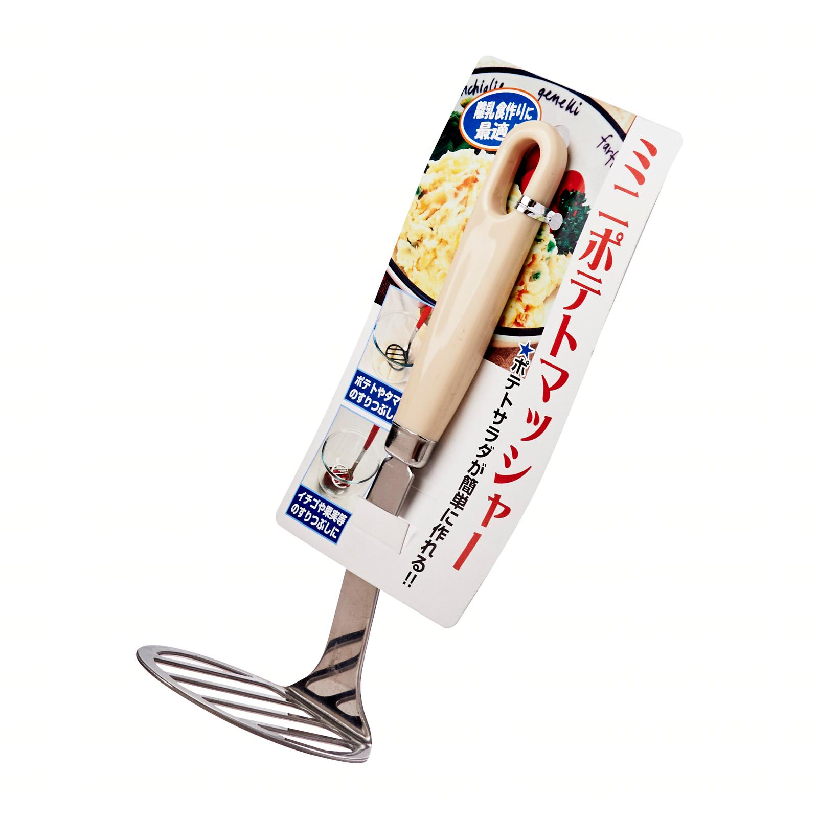 Kitchenware Kitchen Accessories Stainless Steel Utensil White Color 15.5Cm Vesta Mini Masher from Japan