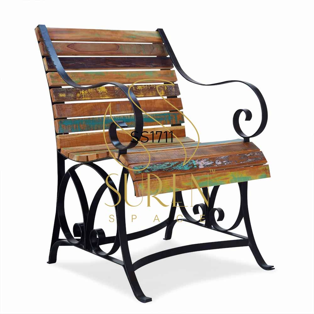 Reclaimed Old Wood Colonial Resort Rest Chair Perfect Piece For Indian Old Wood Furniture Chair Design for Indoor & Outdoor Site