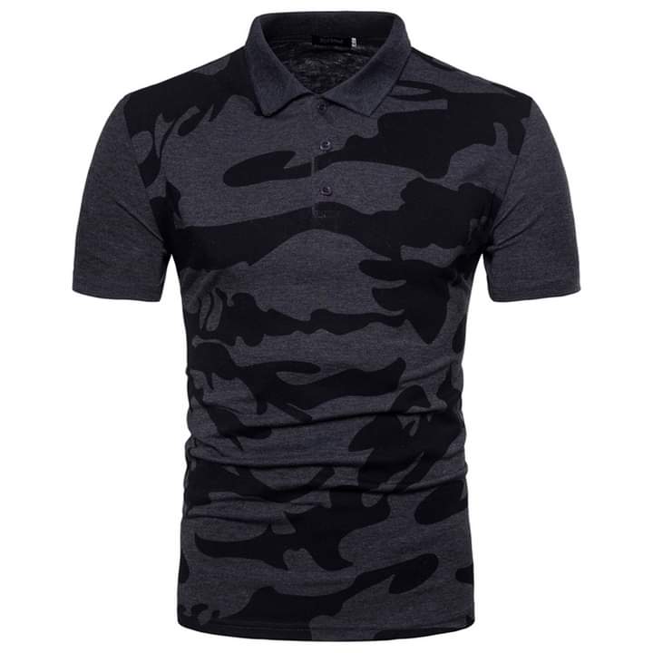Men's Cotton Half Sleeves Camo sublimated Printed polo -Shirt half sleeve