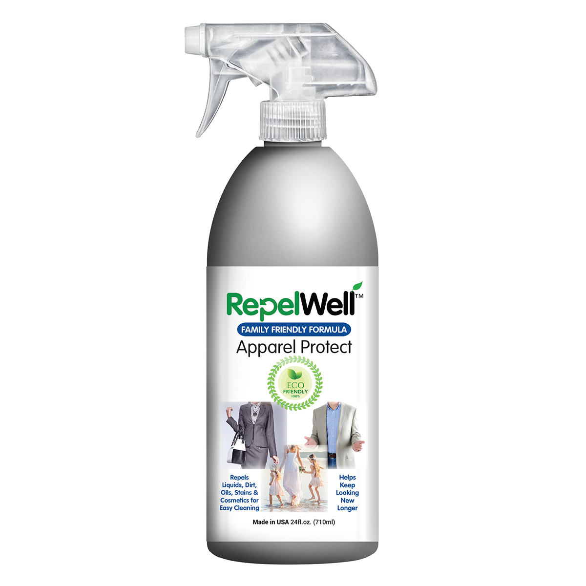 RepelWell Apparel Fabric Protect Spray 24oz. odor-free, shield that repels liquids