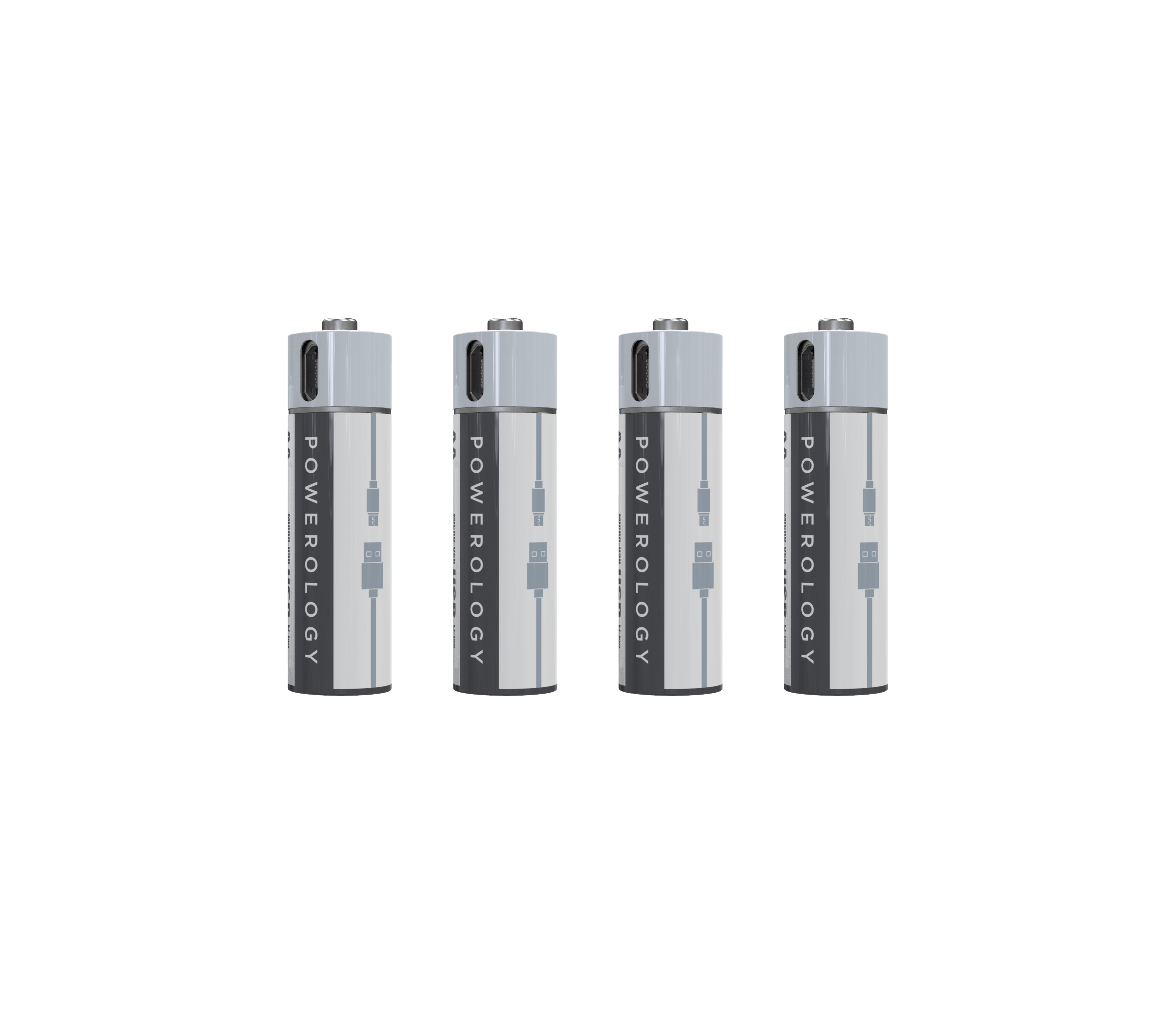 Powerology hot selling USB Rechargeable Battery Lithium-ion Battery Cell Micro USB charging with LED indicators