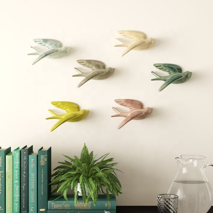 Custom Design 6 Piece Swallows Wall Decor Set For Home Decor Manufacturer Indian Factory