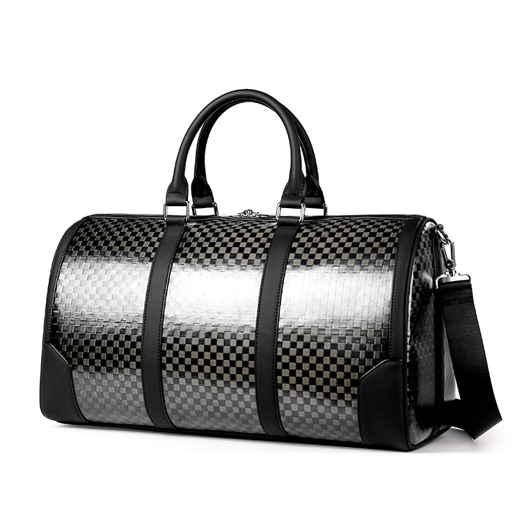 New type carbon fiber leather travel duffel bag fireproof and waterproof high-quality travel bag