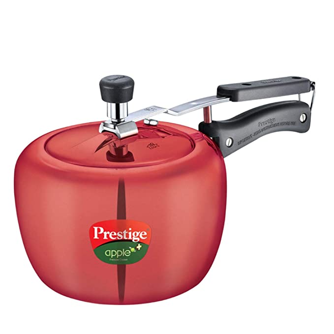 Prestige Apple Plus Aluminium Pressure Cooker 3L Red cookware
