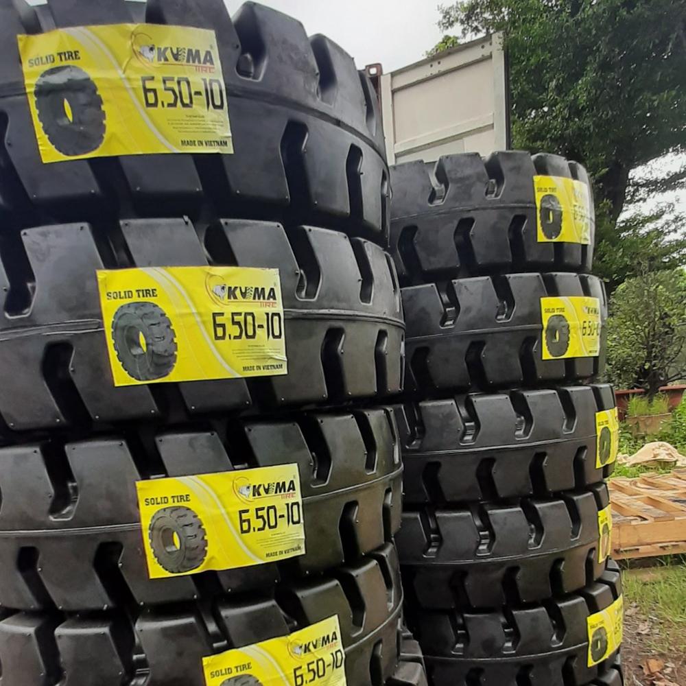 HIGH QUALITY SOLID TIRE FOR FORK LIFT 6.50-10- KUMA, VIETNAM
