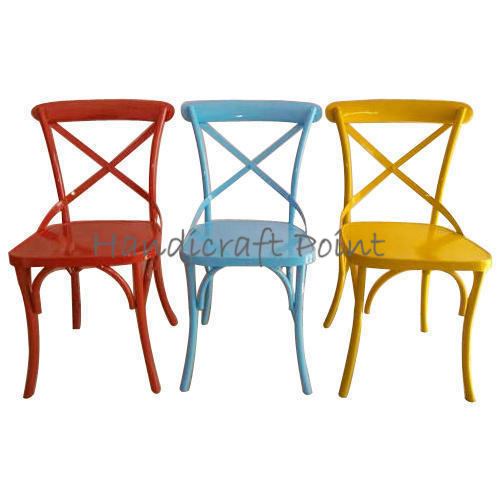 Industrial Metal Powder Coated X back Chair