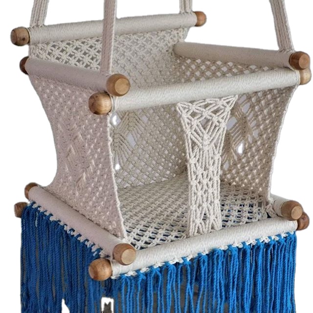 Макраме Baby Swing в синем цвете