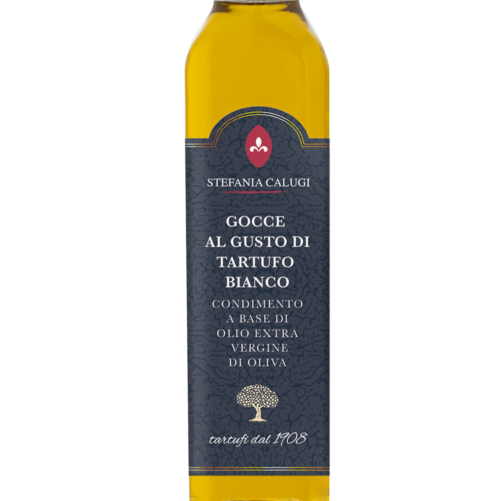 Extra virgin olive oil 250 ml with white truffle - olive-oil based condiments appetizer meat fish and rice