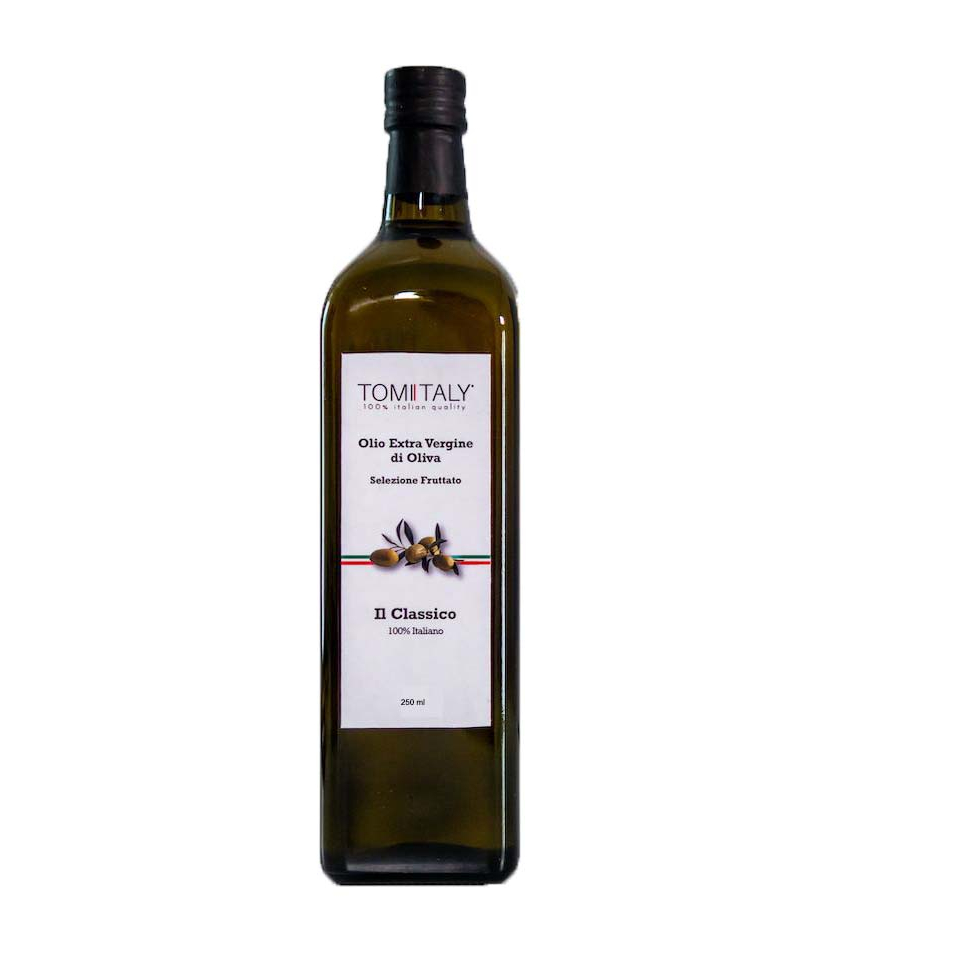 Tomitaly Экстра девственное оливковое масло, фруктовое масло холодного прессования-Премиум качество-0,250 л в бутылке 100%, Италия, 24 месяца, 90 чистоты