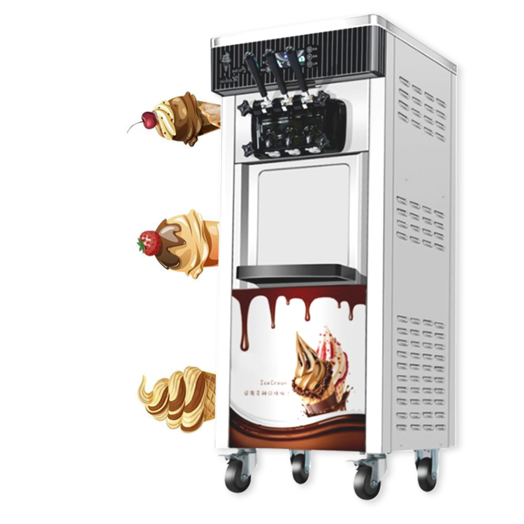 multifunctional new three flavors 110V 220V machine soft ice cream for home