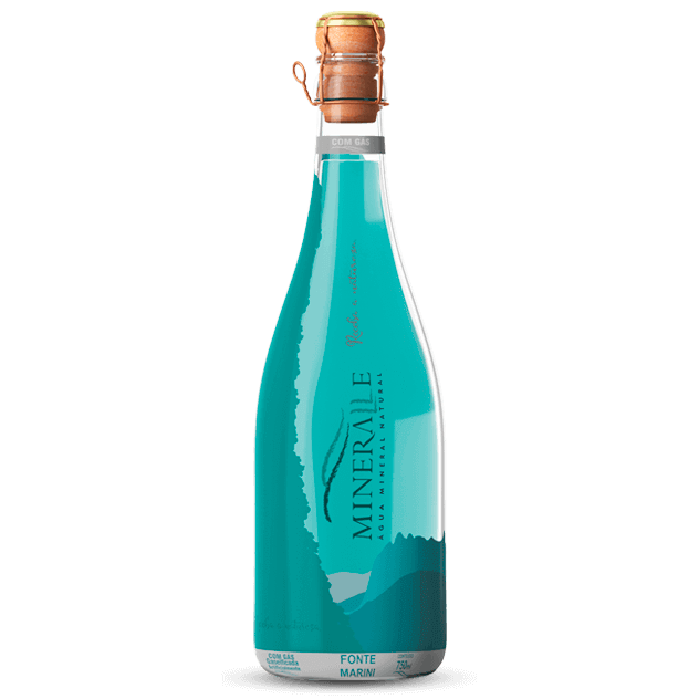 Mineralle Premium Sparkling Water 750 mL pH 7.79 Glass Bottle Low Sodium and Rich In Mineral Salts