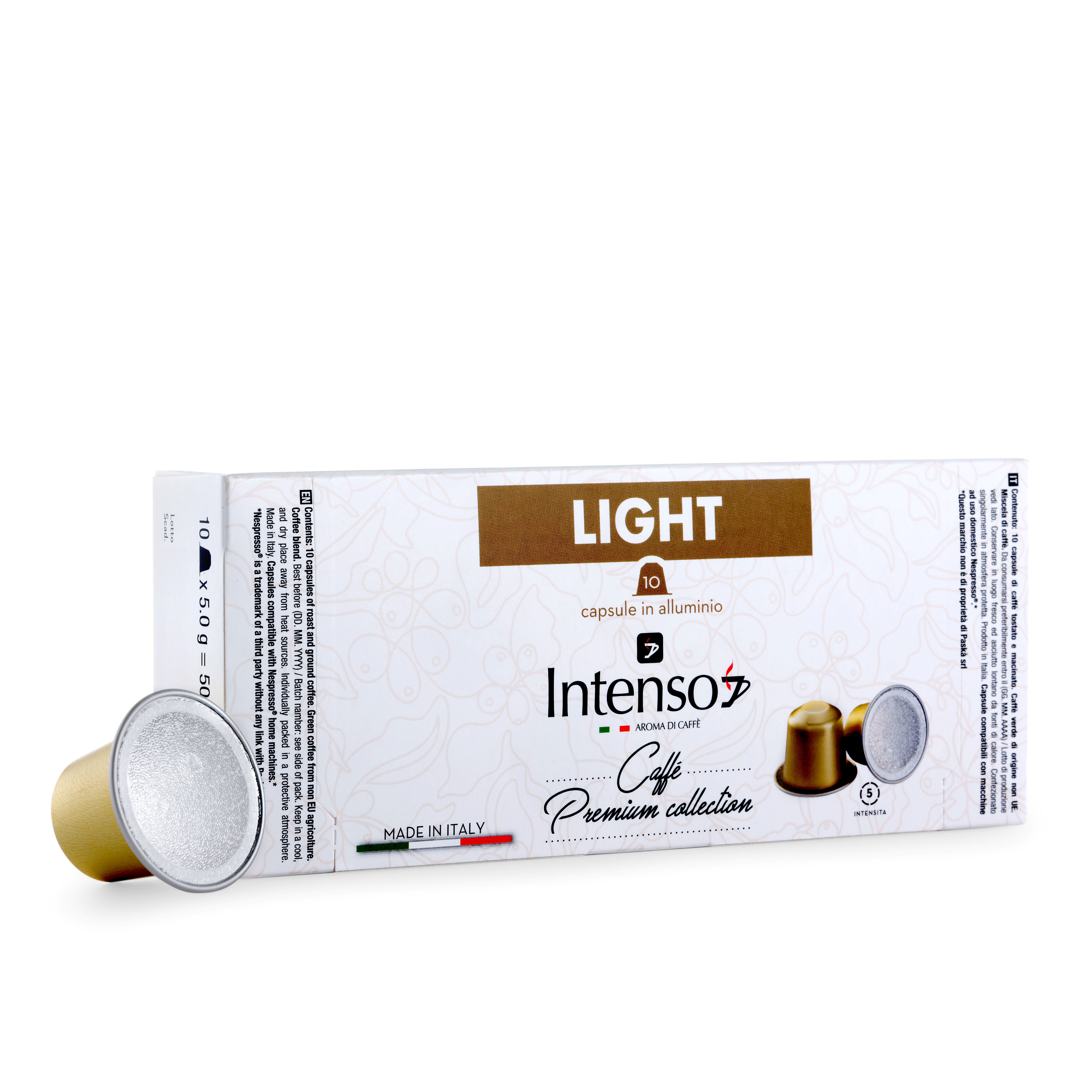PREMIUM COLLECTION ALUMINIUM LIGHT ROAST COFFEE CAPSULES COMPATIBLE WITH NESPRESSO* MACHINE