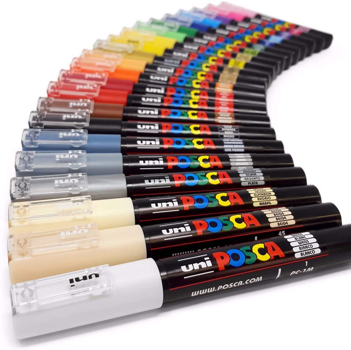 Uni Posca PC-1M художественные маркеры для рисования Uni Posca, фломастеры для рисования Mitsubishi, цветная маркировочная ручка, японский импорт