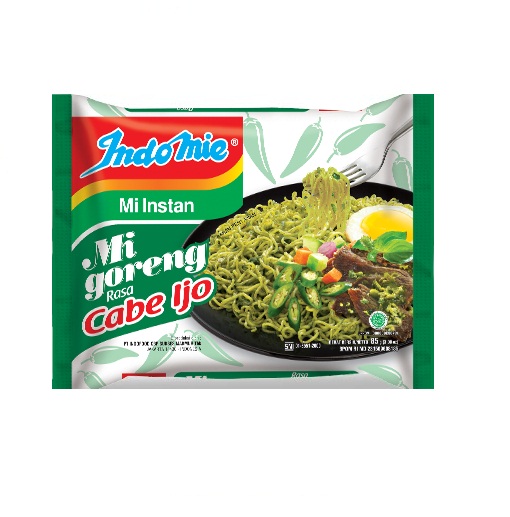 Indomie Mi горенг лапша быстрого приготовления зеленые Чили