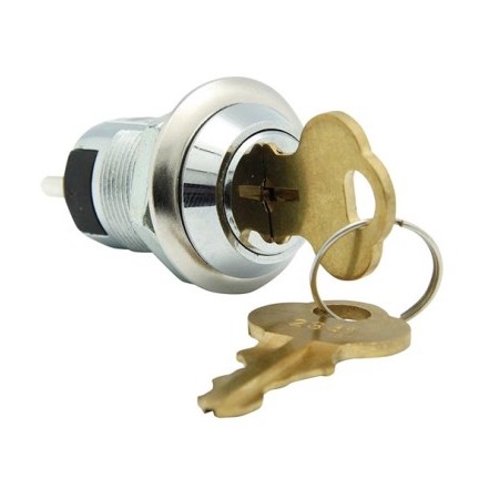 19mm Large full size electrical SPST key switch lock