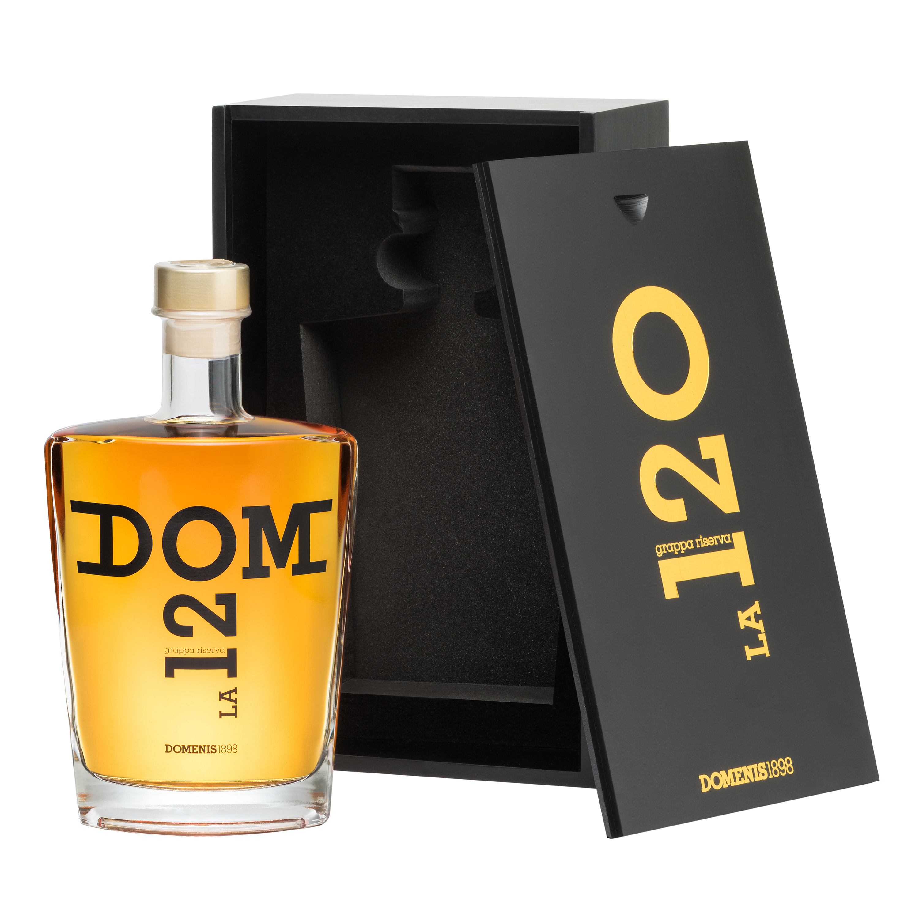 Премиум-класса, победитель итальянской резервы Grappa LA120 с драгоценной деревянной коробкой и стеклянным графином 70cl