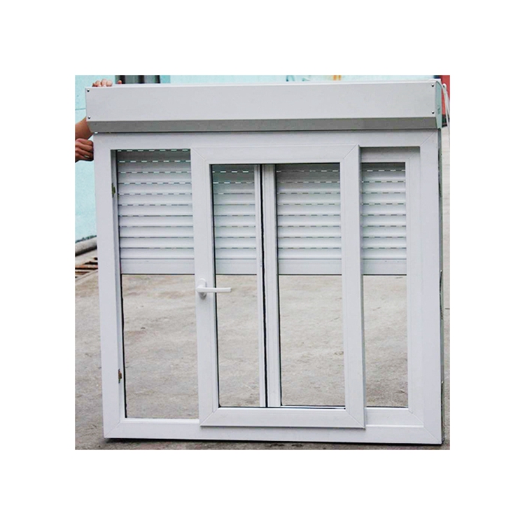 Двухрамочное вертикальное окно коммерческого американского стиля Upvc, приемное стекло, тройная трехпанельная ПВХ-панель, 3 трека, раздвижное окно