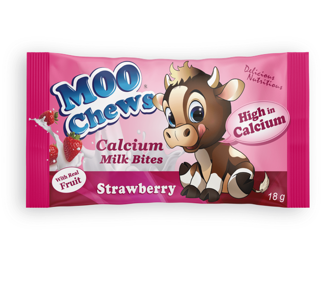 Moo жевательные пакеты клубничный здоровый Снэк для детей и малышей молочный таблетки с высоким содержанием кальция NZ сделано