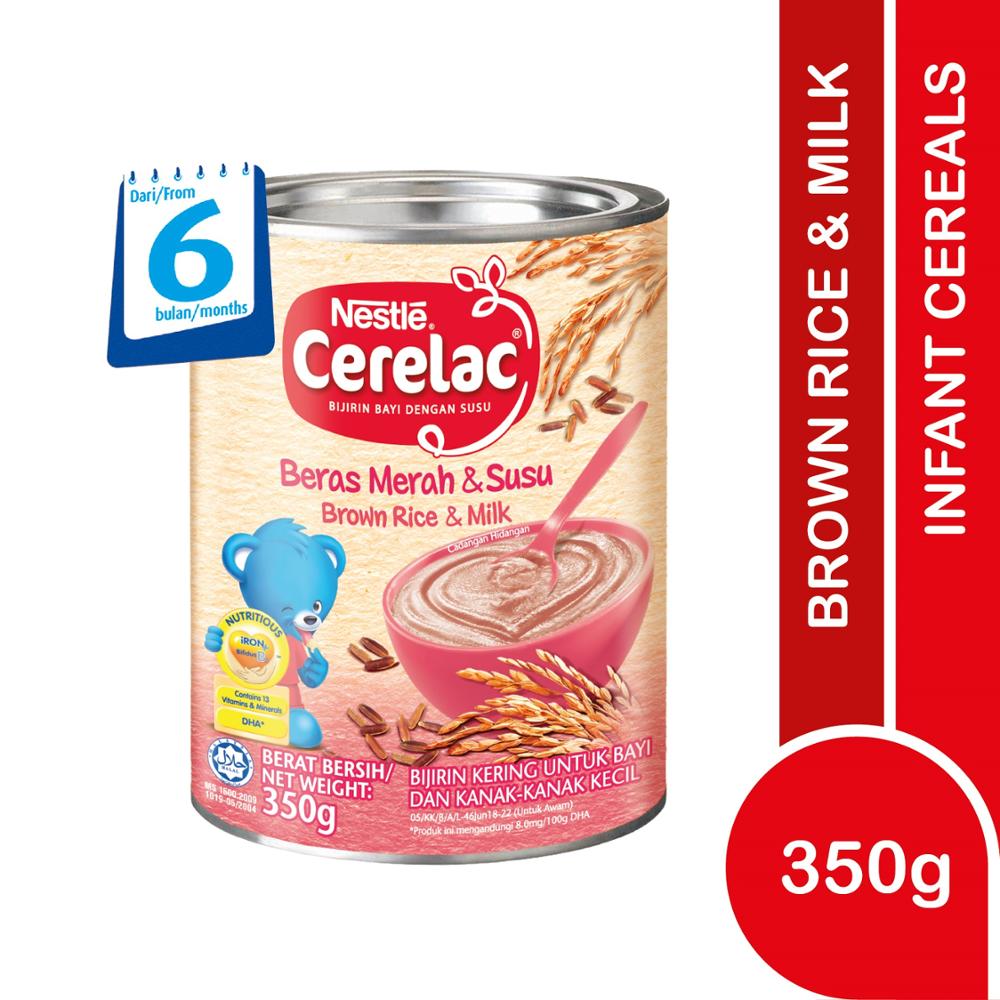 Злаки Cerelac с молоком, коричневый рис и молоко 350 г