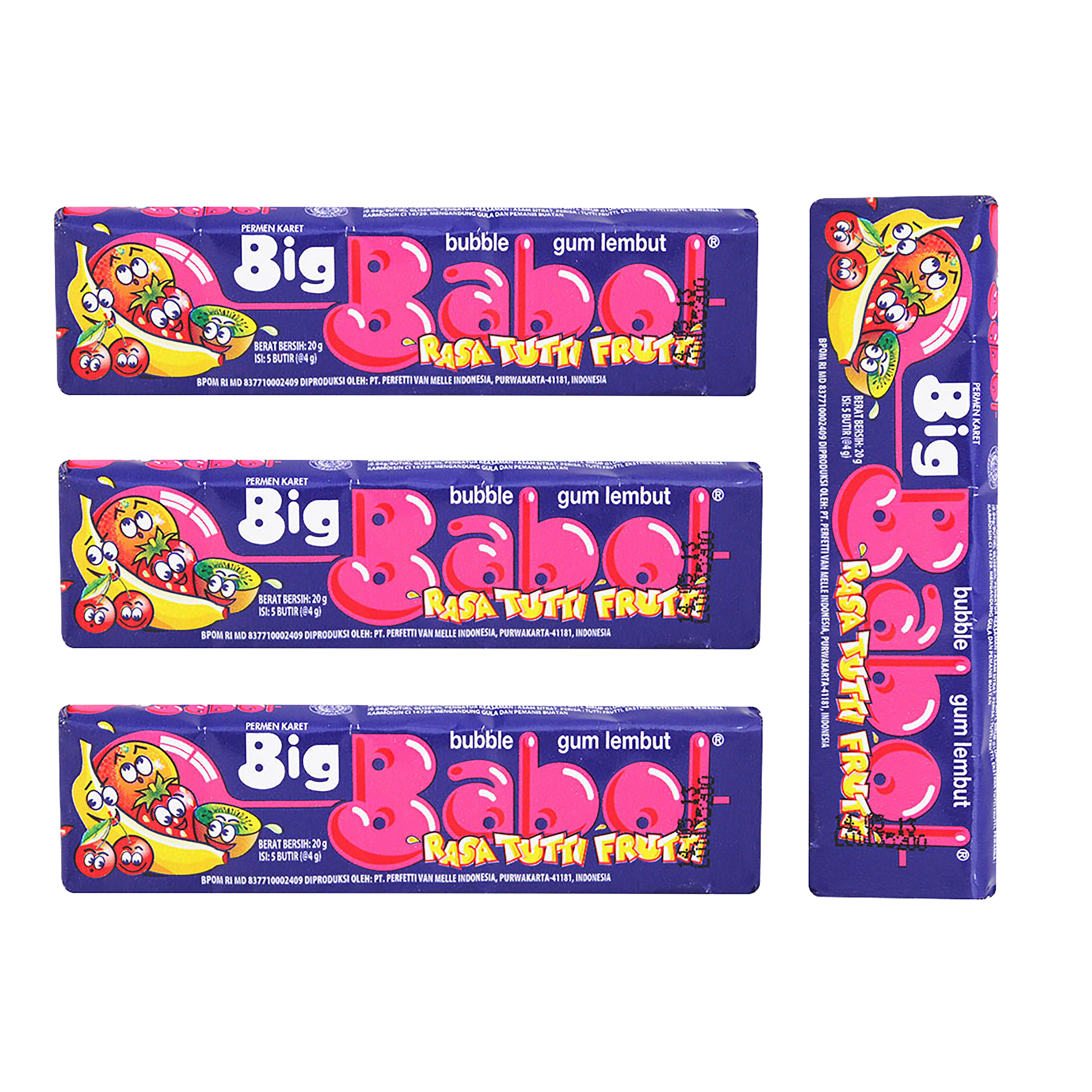 Great Quality Chewing Gum Big Babol Stick 22.5 gr with Tutti Fruti Variant Popular chewing gum in Indonesia
